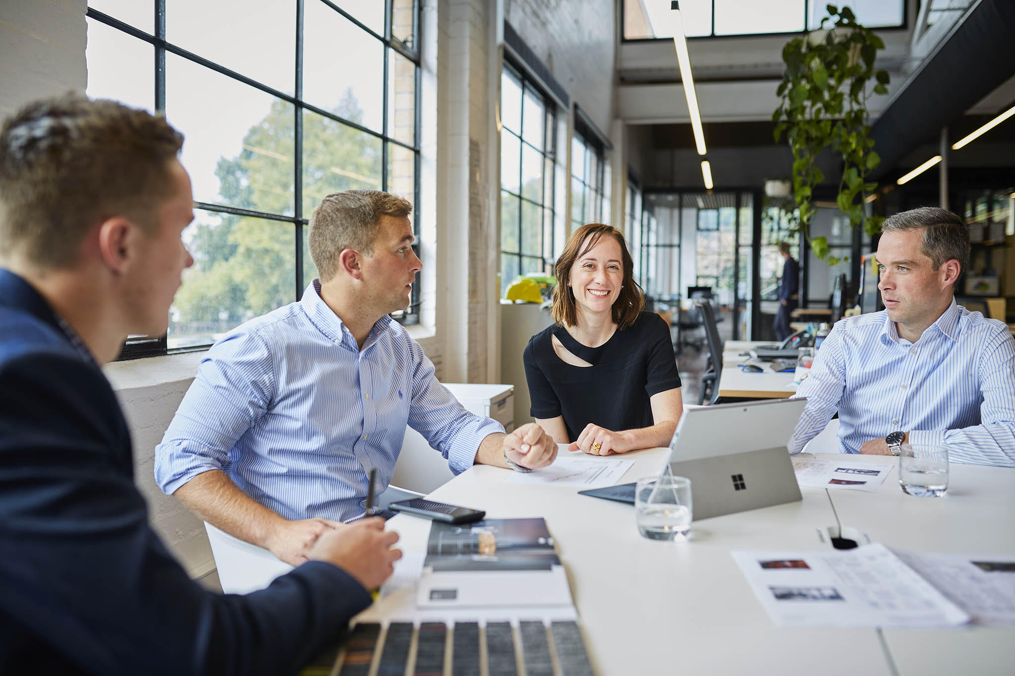 Architect casual team meeting.