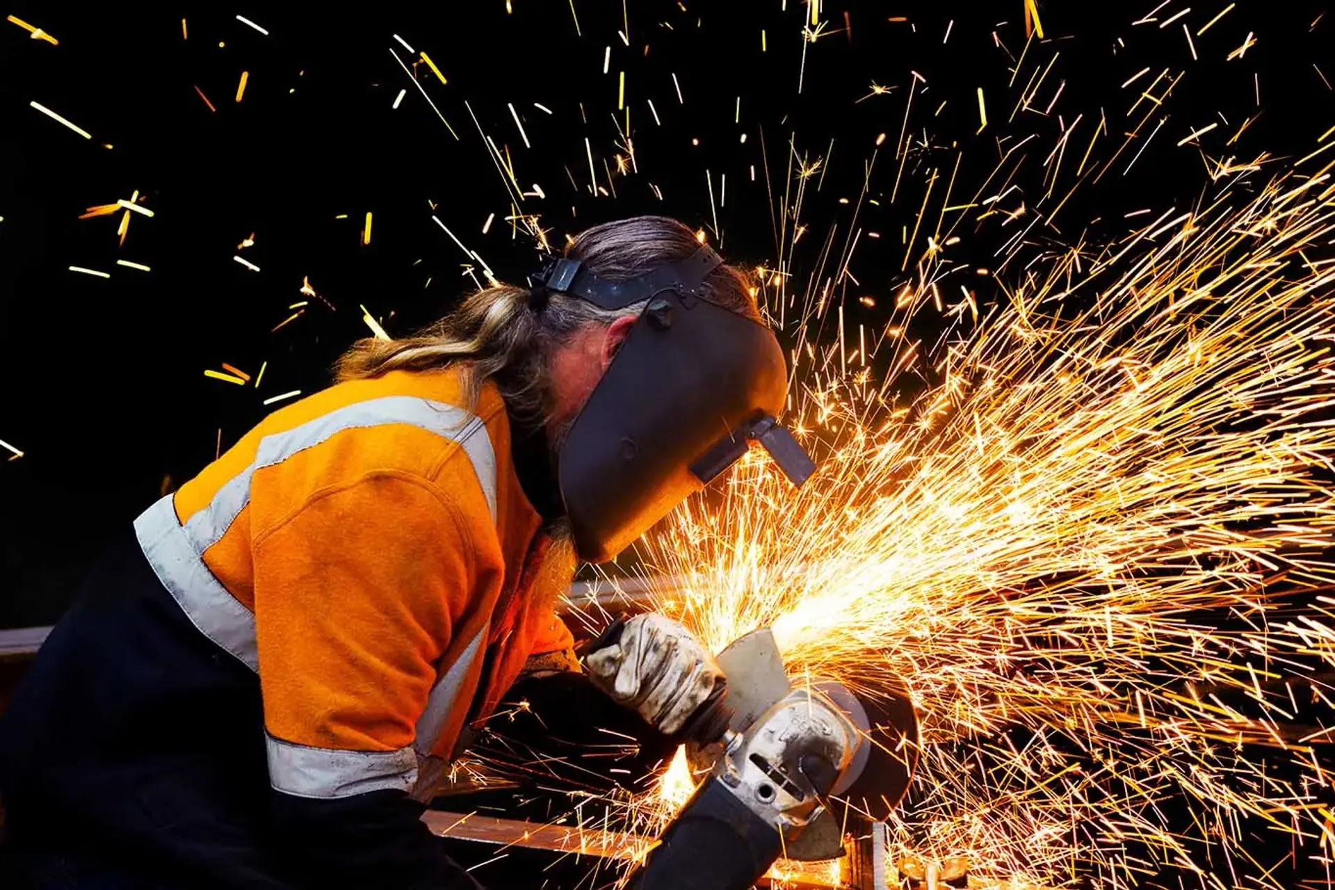 Industrial photography at steel works regional Victoria