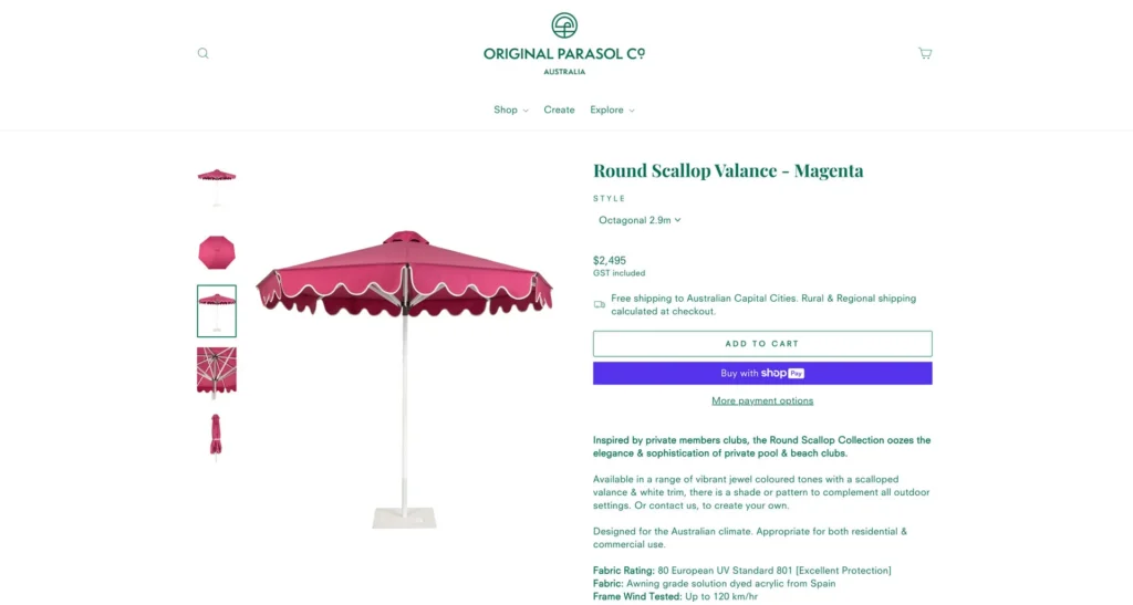 Umbrella photography in studio